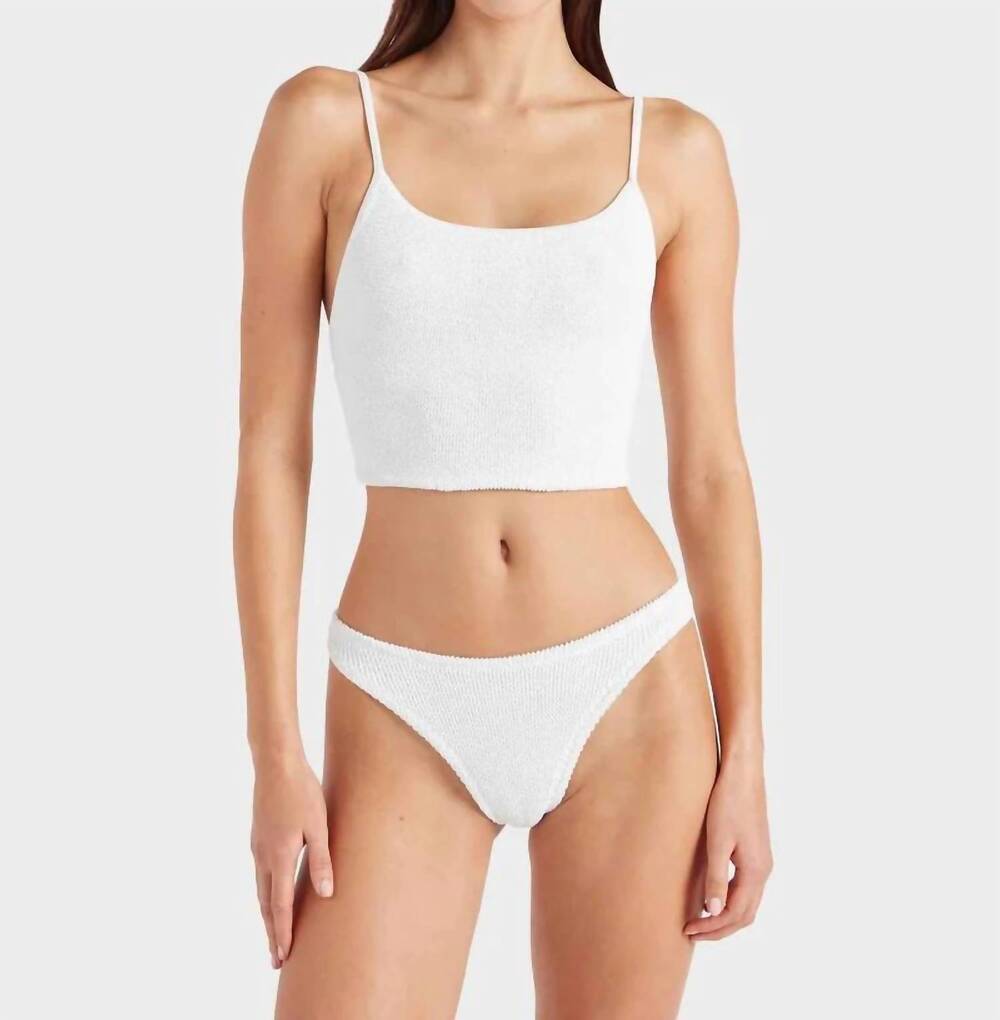 NEW HUNZA G strap bikini set in white
